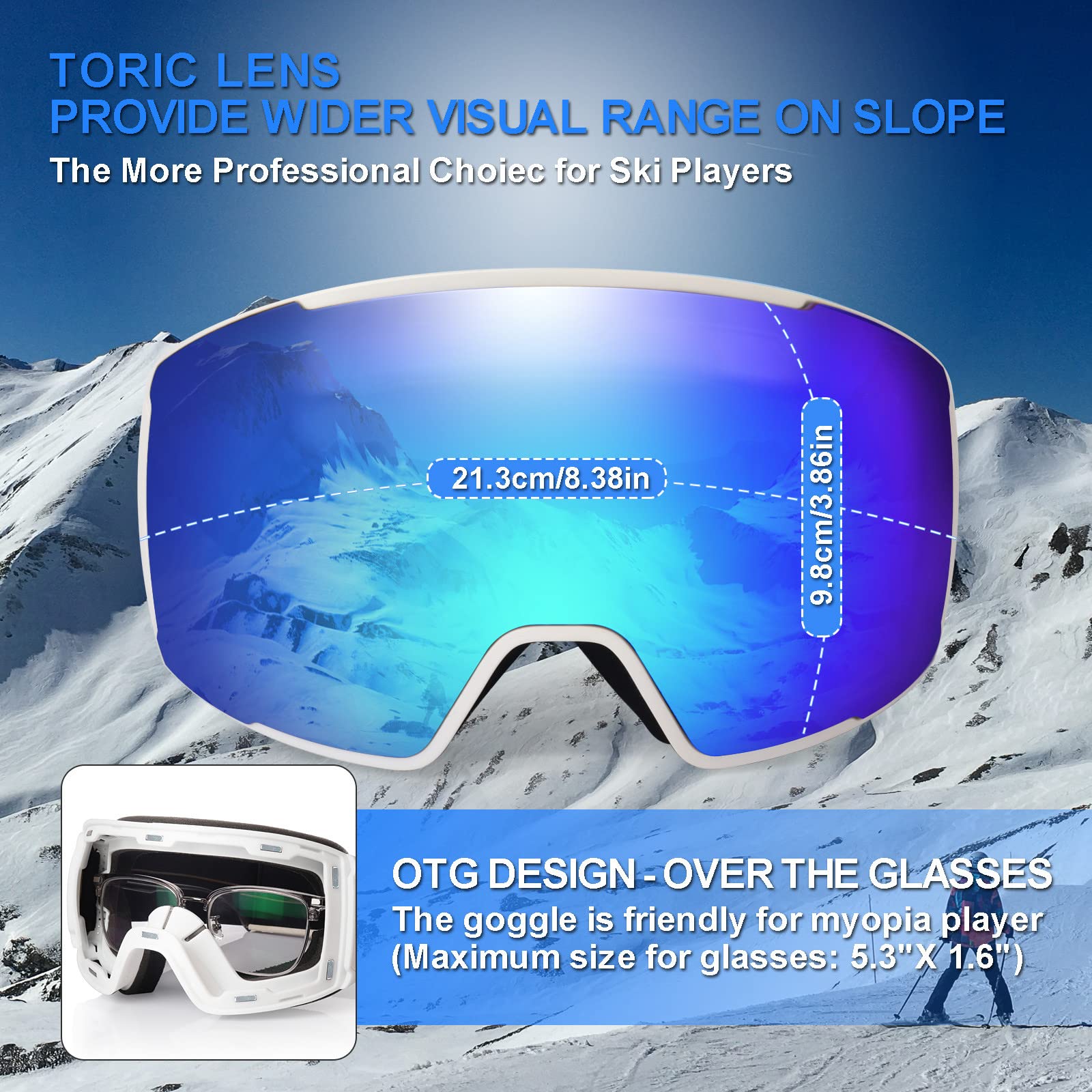 EXP VISION close-up of toric lens highlighting polarization and improved contrast benefit