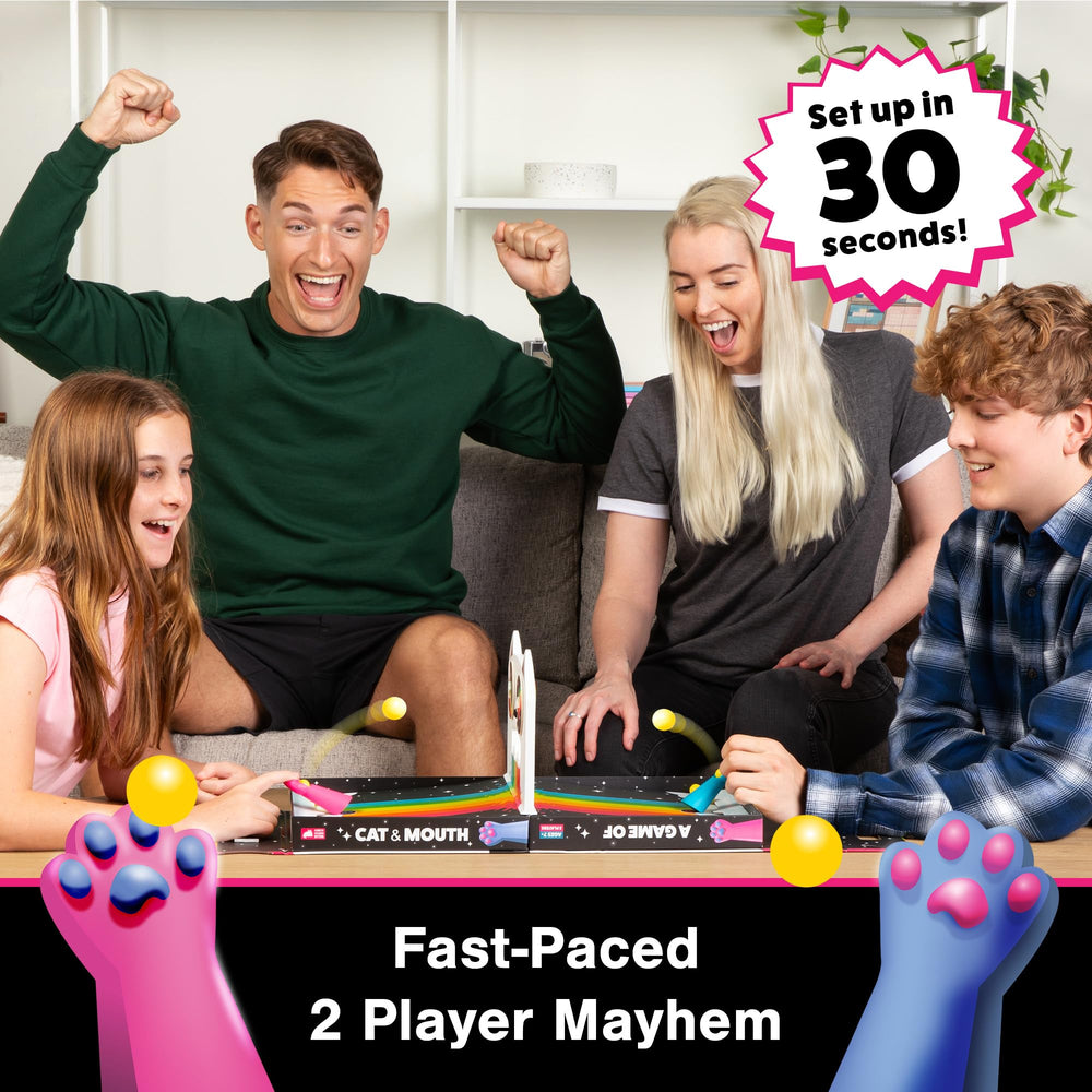 Exploding Kittens open board set up for play with quick-setup benefit