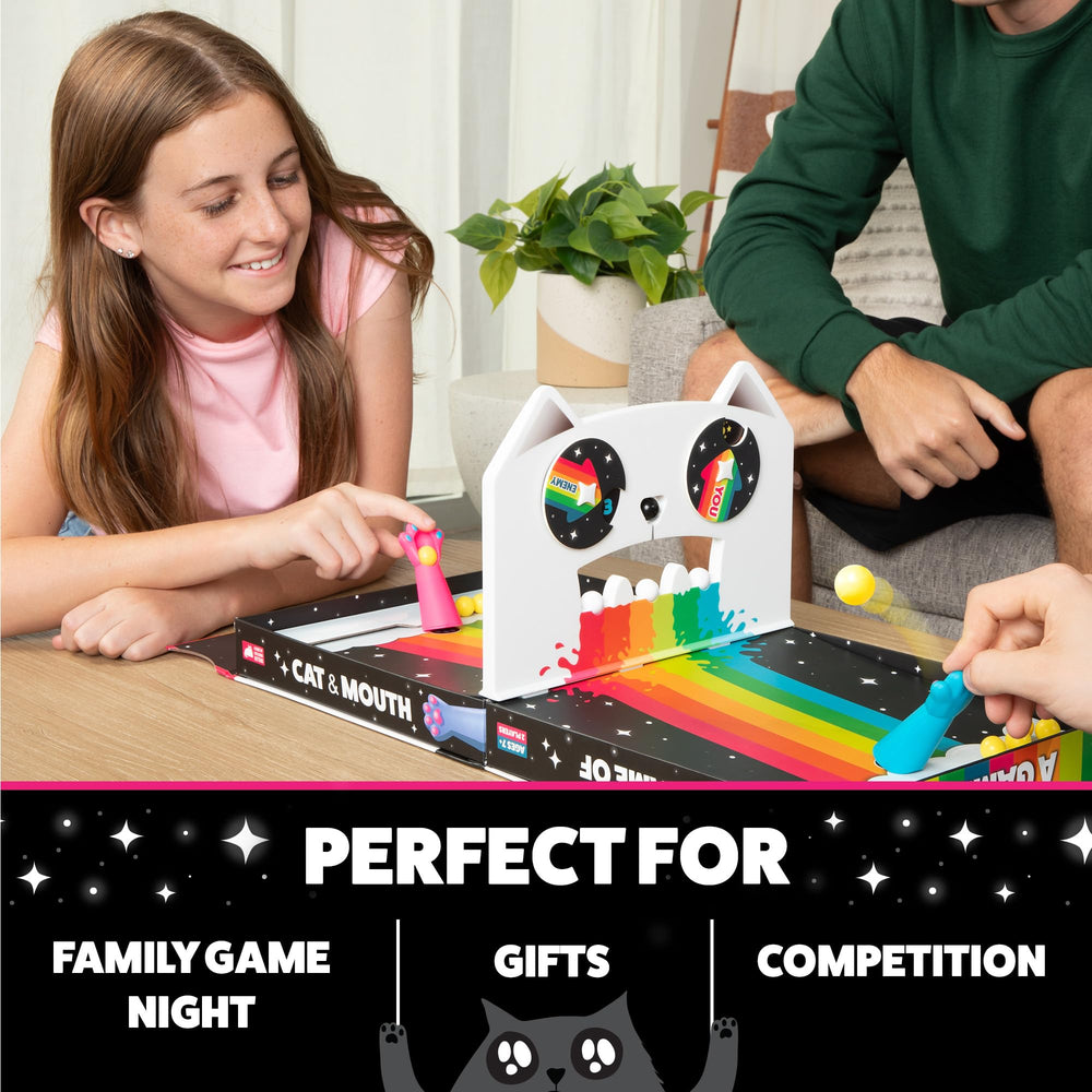 Exploding Kittens game components packed into box showing portable storage convenience