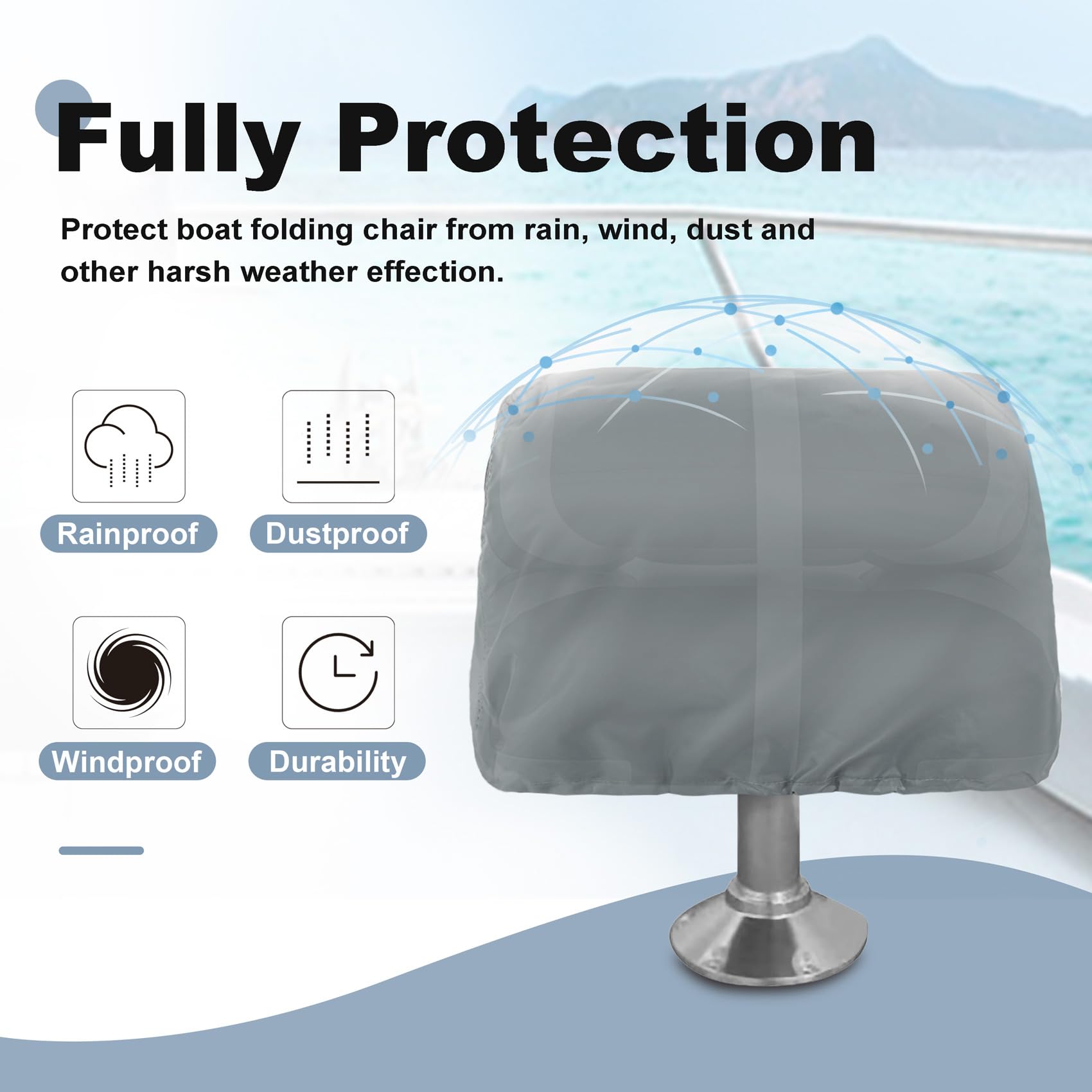 Explore Land quick release buckle strap securing cover under chair advantage