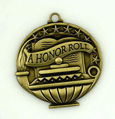 Express Medals close-up of high-relief A detail highlights lasting quality and clarity