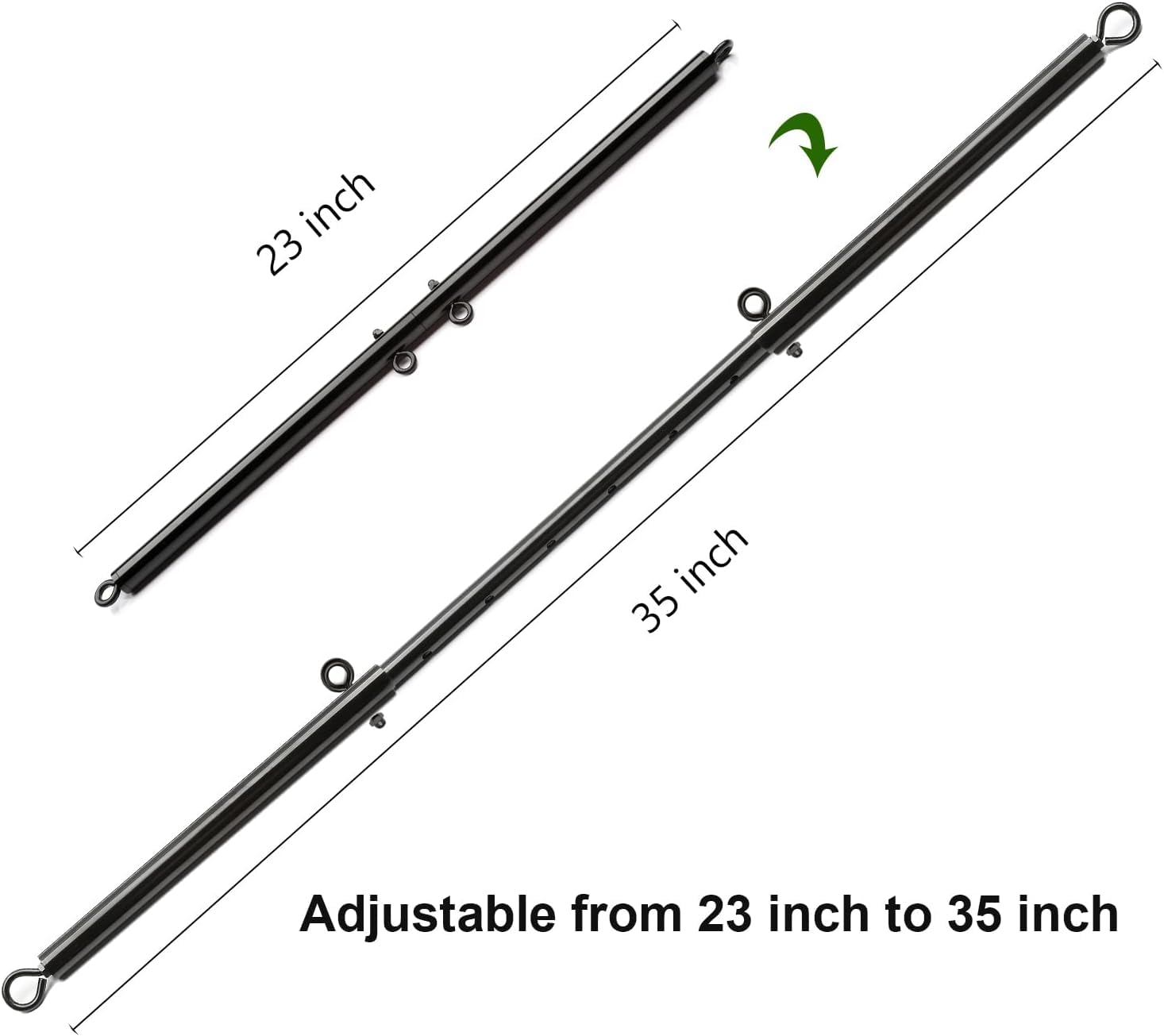 EXREIZST spreader bar next to a hand for scale emphasizing lightweight portability