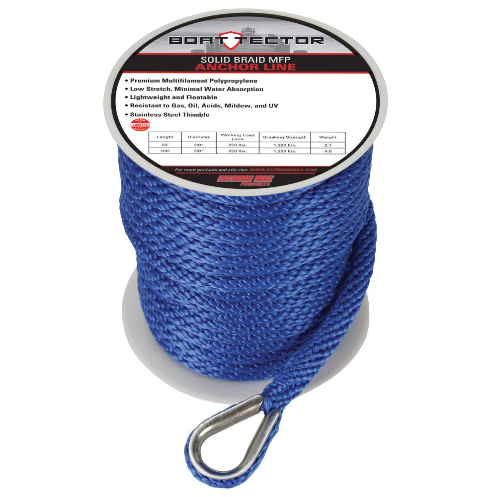 Extreme Max BoatTector front coil royal blue showing full length and easy handling