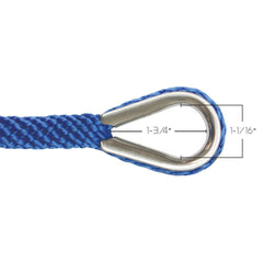 Extreme Max BoatTector stainless steel thimble close-up protecting the rope eye