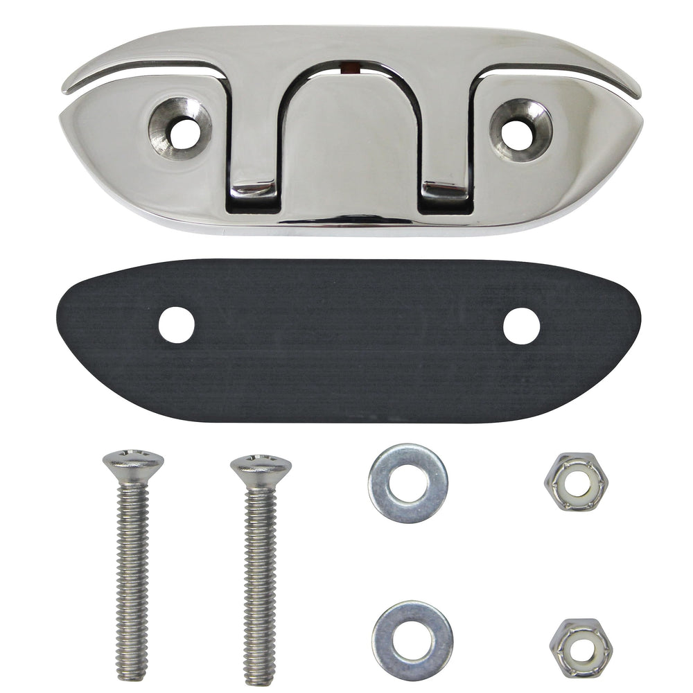 Extreme Max cleat mounted on gunwale highlighting fit for shallow mounting locations