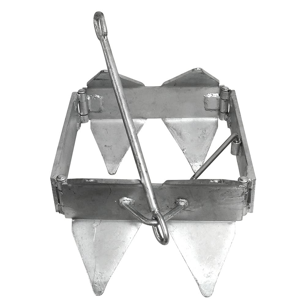 Extreme Max cube anchor beside ruler showing 13 lb scale and handling ease