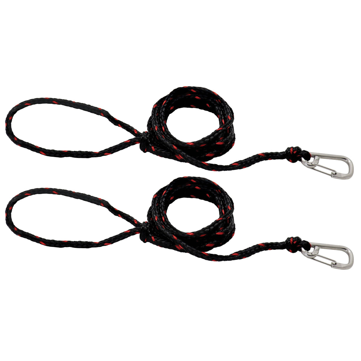 Extreme Max front packaging showing two 9-foot dock lines and stainless hooks, durable protection