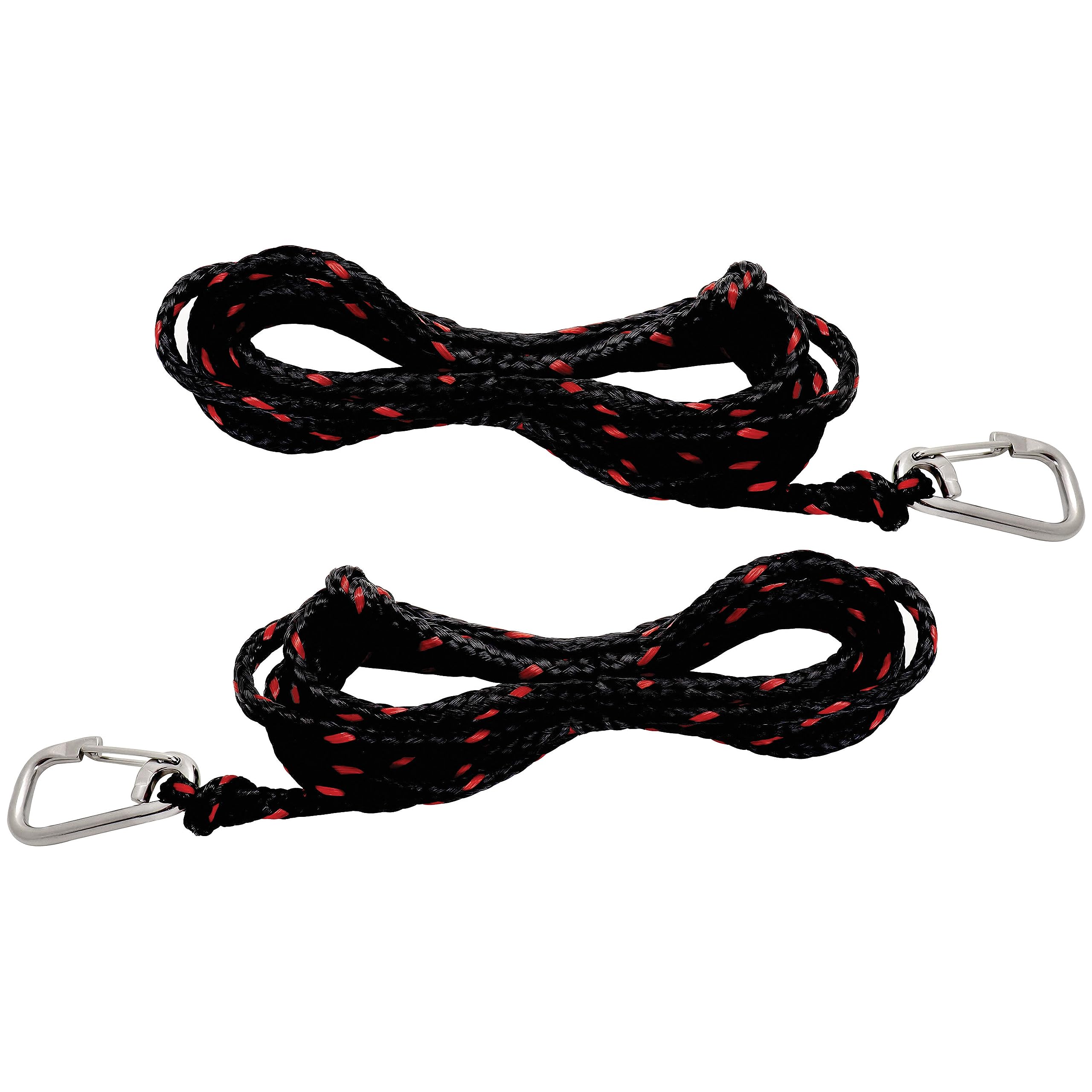 Extreme Max stainless snap hook close-up on dock line, corrosion-resistant benefit