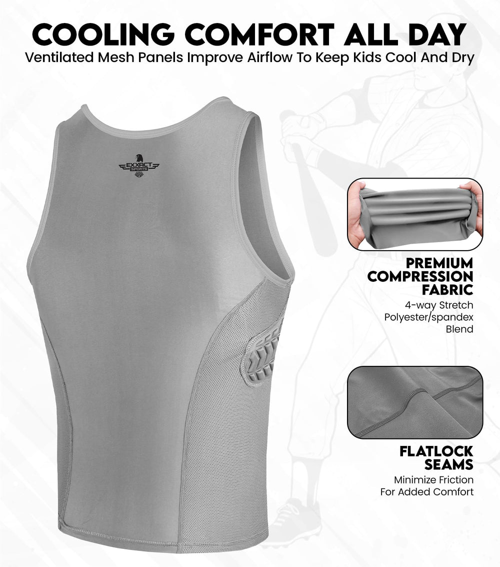 Exxact Sports back mesh ventilation detail for improved airflow and cooling