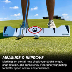 EyeLine Golf close-up mirror reflection highlighting eye position accuracy