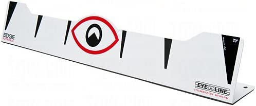 EyeLine Golf showing product size next to putter for portable practice convenience