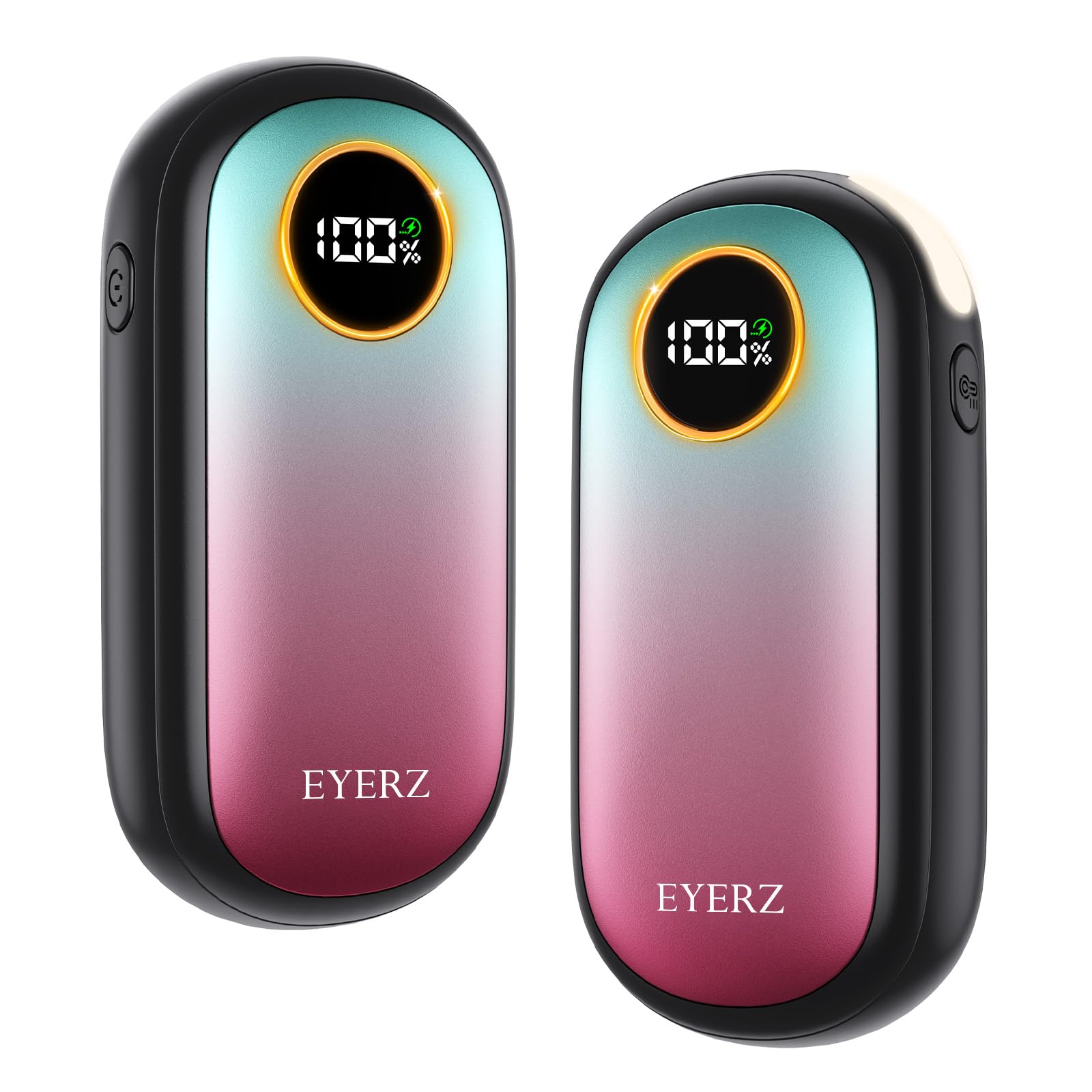 EYERZ front view showing compact shape and sleek finish for easy carrying