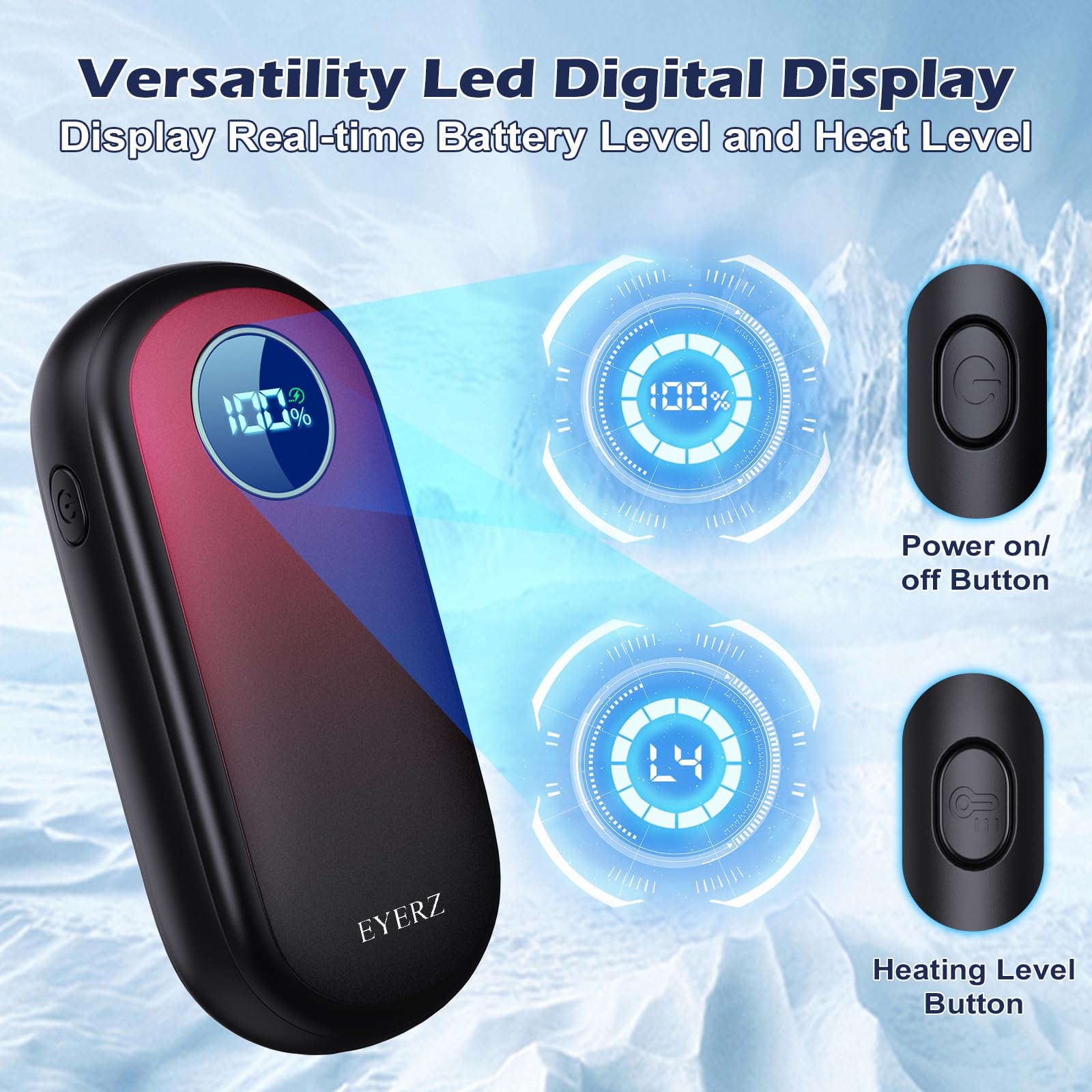EYERZ in hand outdoors illustrating quick warmth and portability