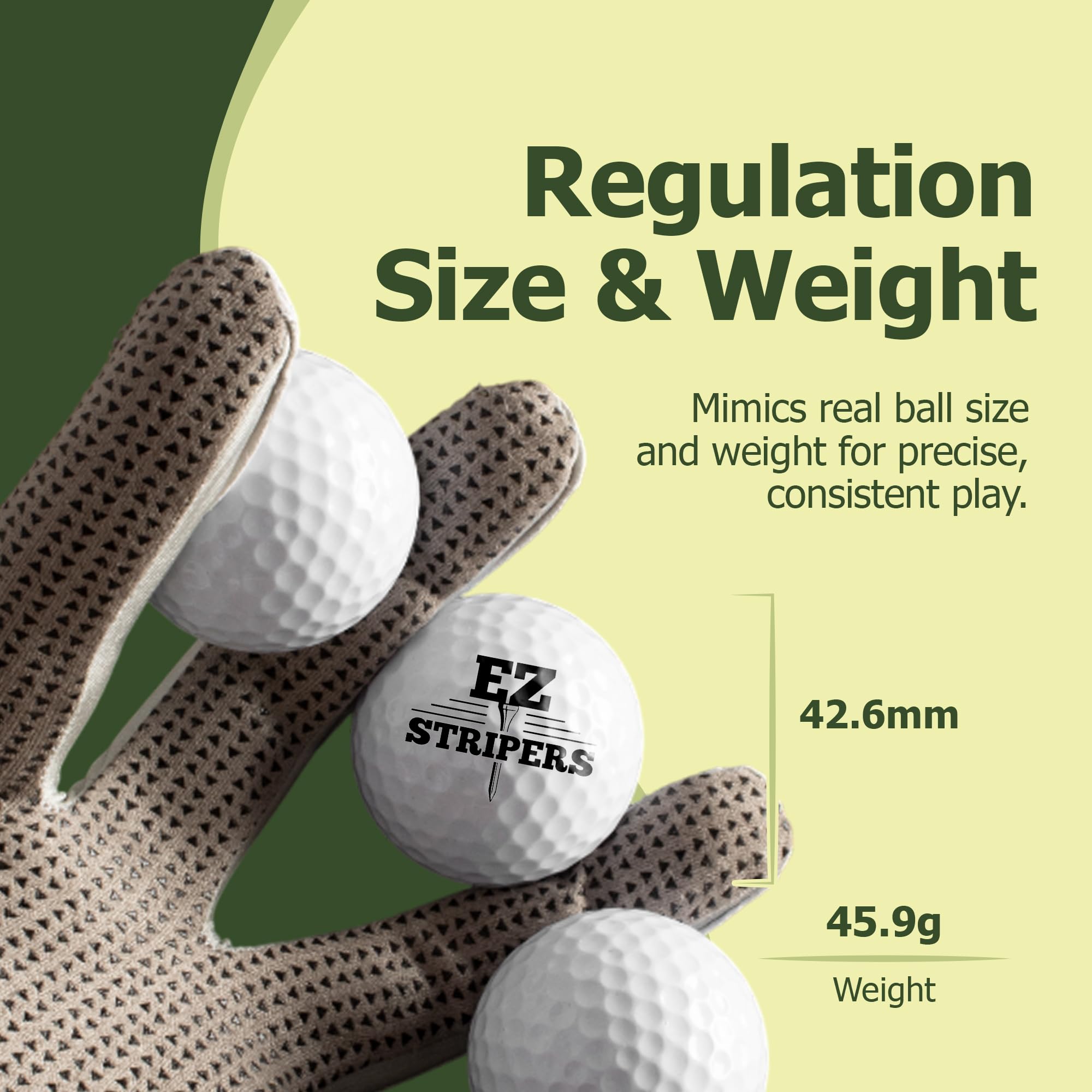 EZ Stripers ball in midair after driver hit demonstrating consistent distance