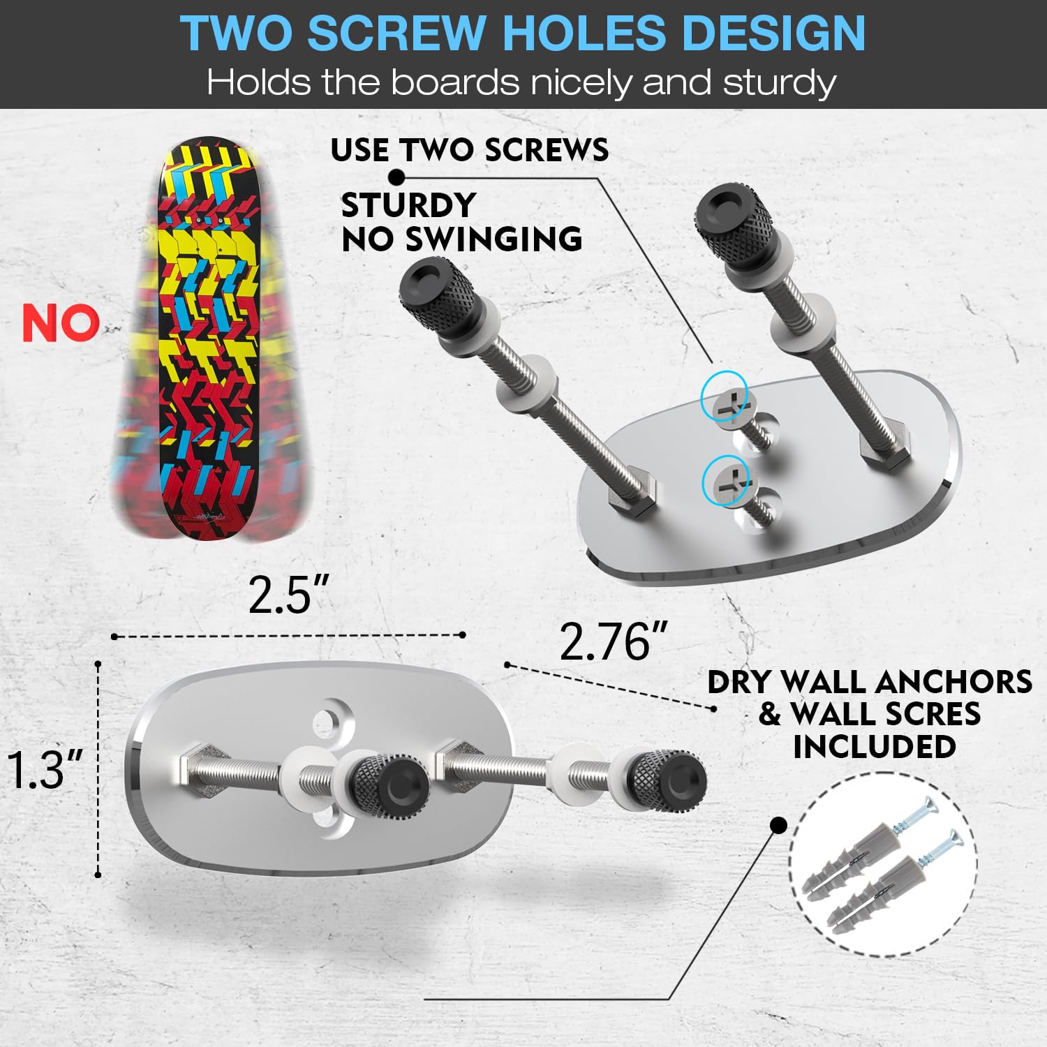 ezbnb mounting template with screws and washers, quick accurate installation