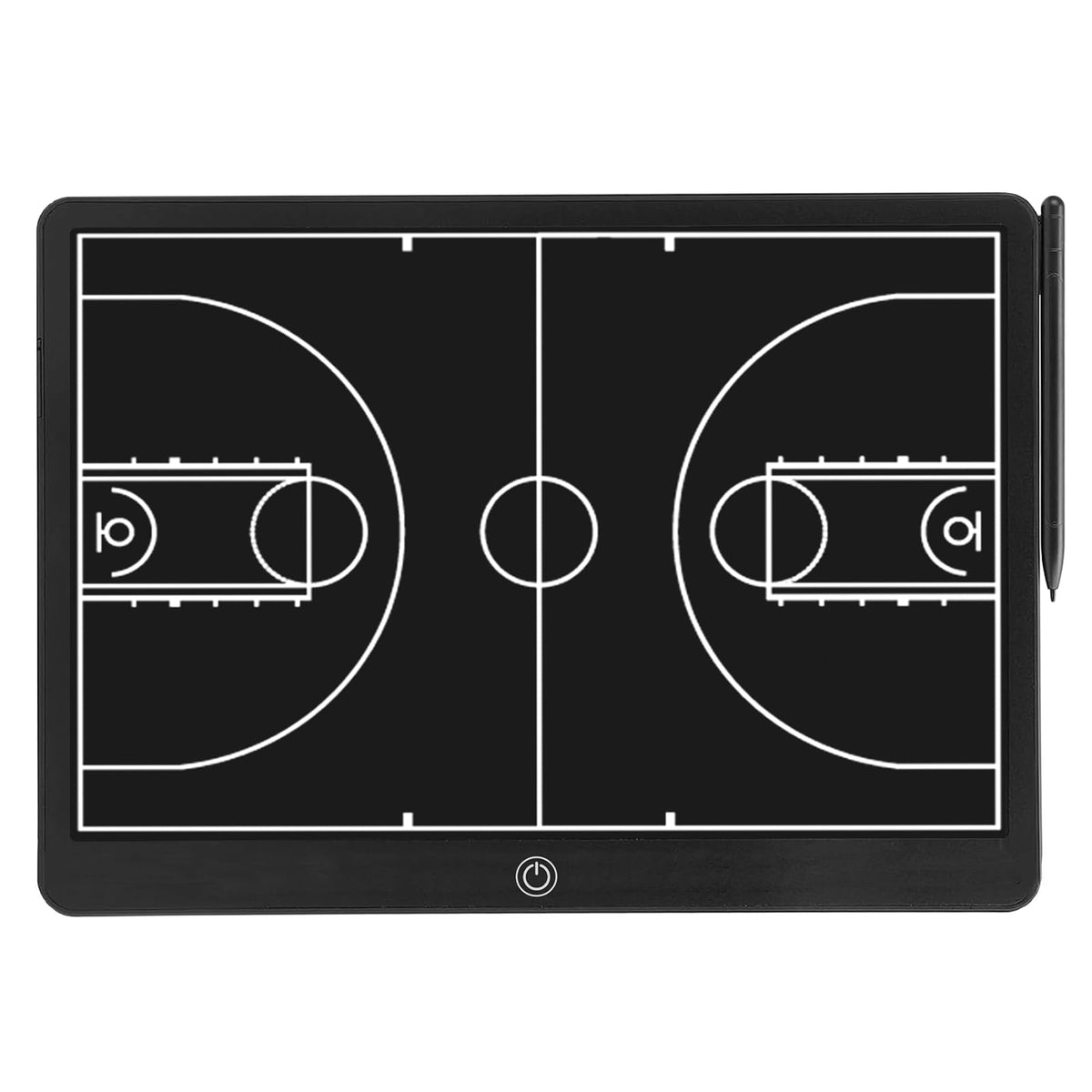 EztiYu front view of 16-inch board showing clear court diagram benefit