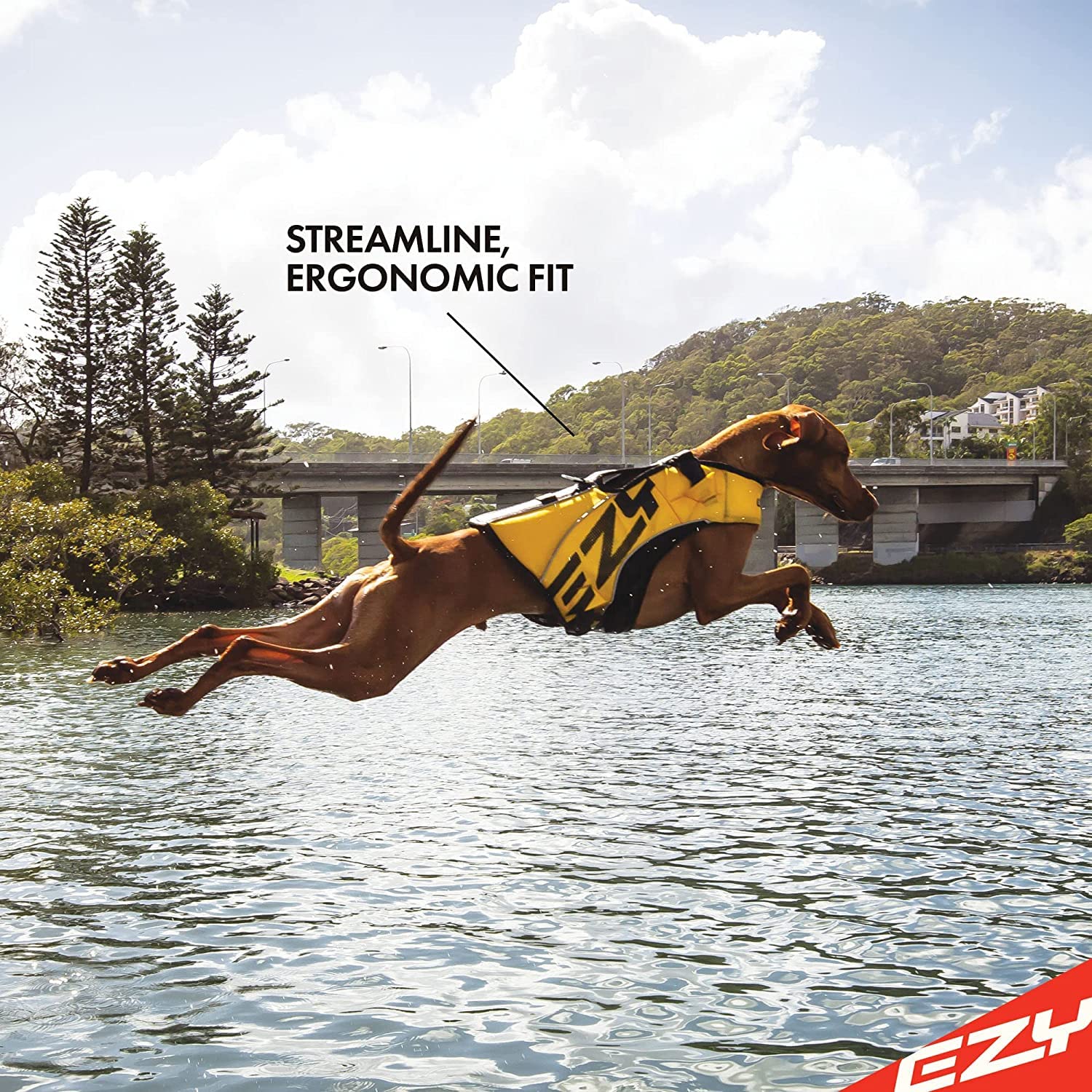 EzyDog belly foam panel close-up for enhanced buoyancy and stability