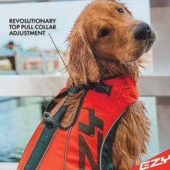 EzyDog side profile on dog demonstrating streamlined swimming fit