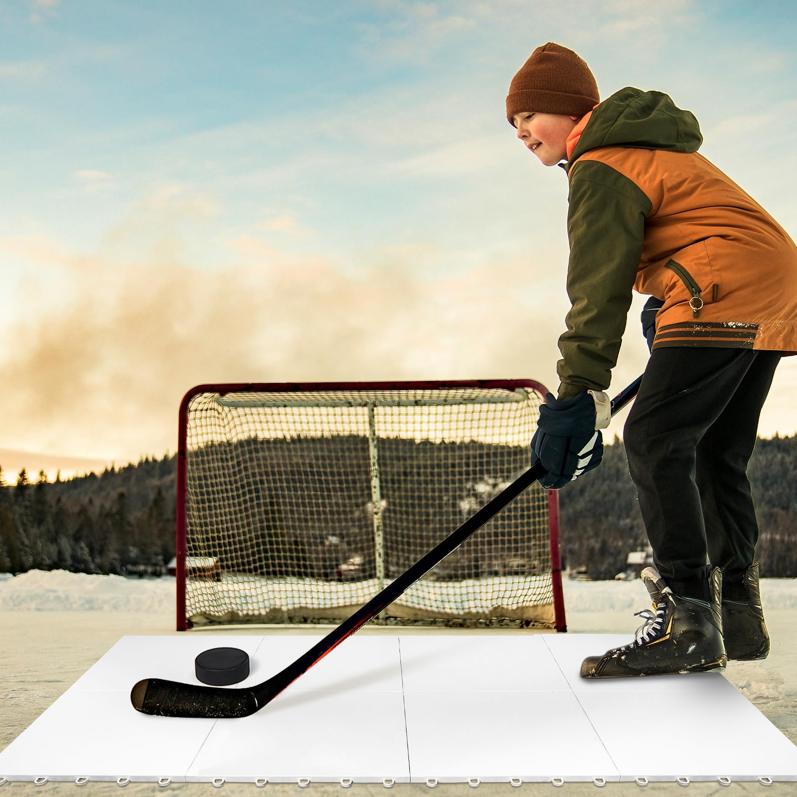 Fabbay garage lifestyle setup showing compact training area for off-ice drills