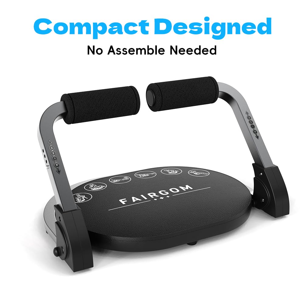 Fairgom ab machine in home workout space conveying convenience and versatility