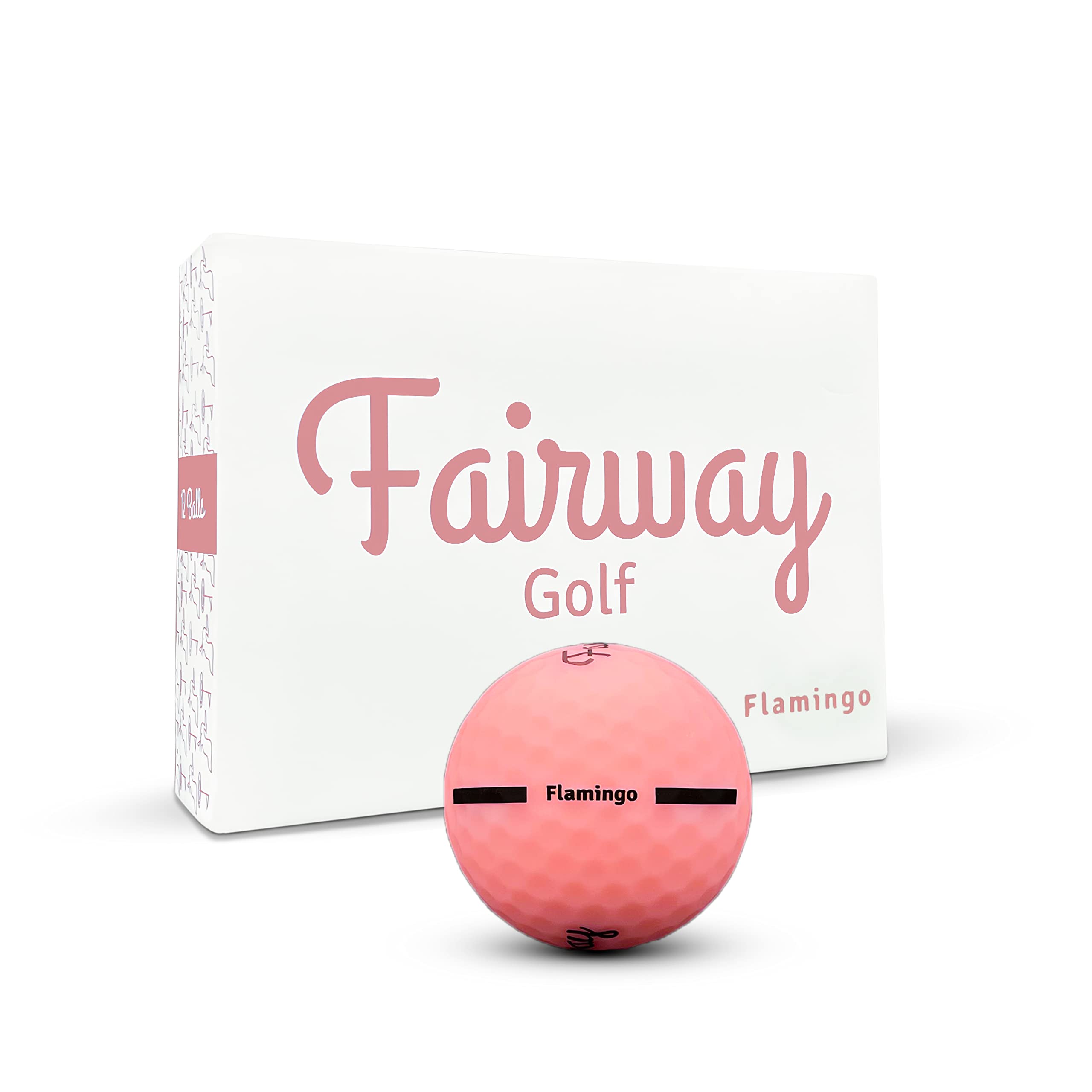 Fairway Golf opened box of 12 balls displaying quantity and value advantage