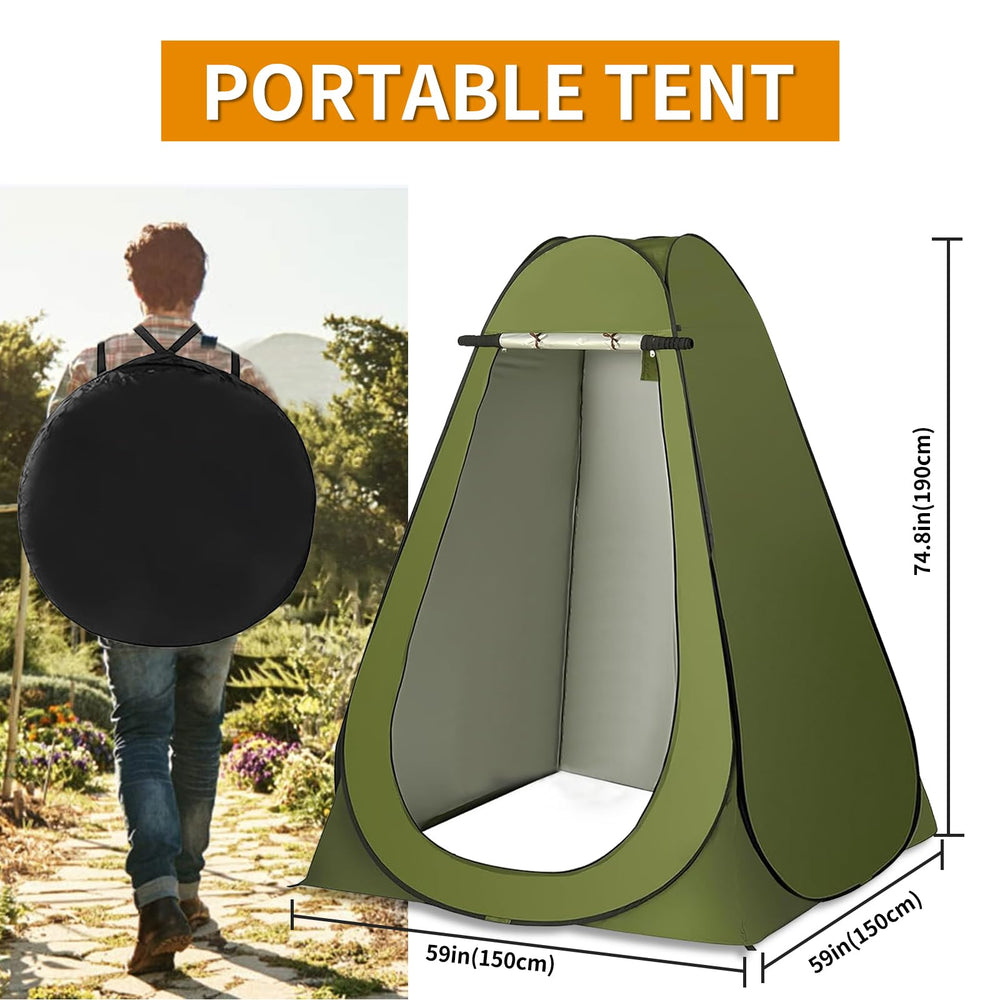FAMILON folding toilet detail showing sturdy seat and quick setup benefit