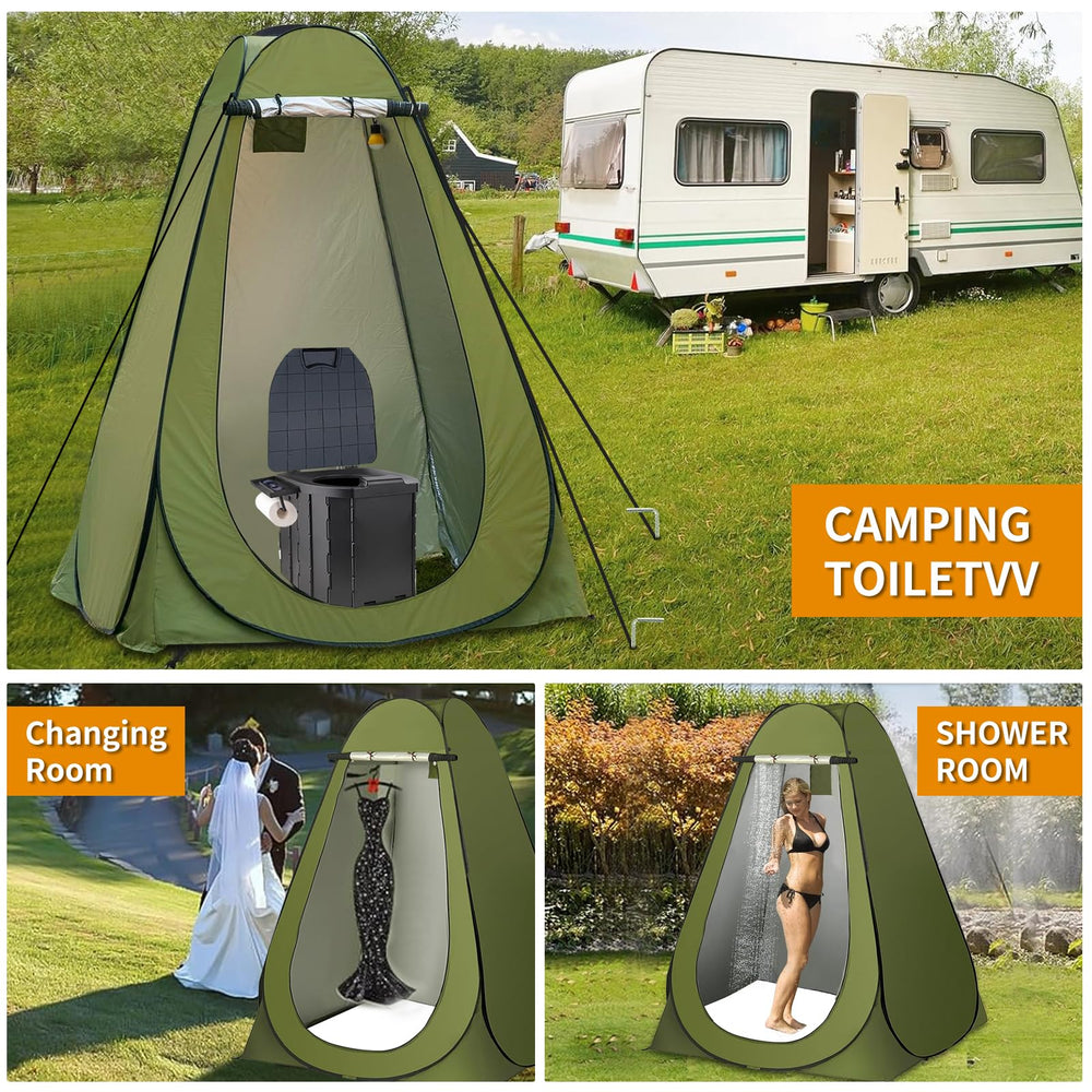 FAMILON tent in campsite lifestyle scene offering privacy and convenience