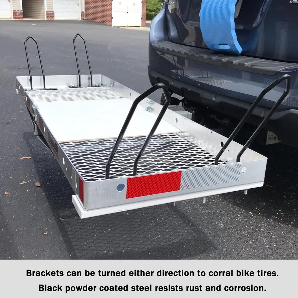Famiron CC-125 on a car rooftop cargo box in travel setting showing ready-to-go convenience