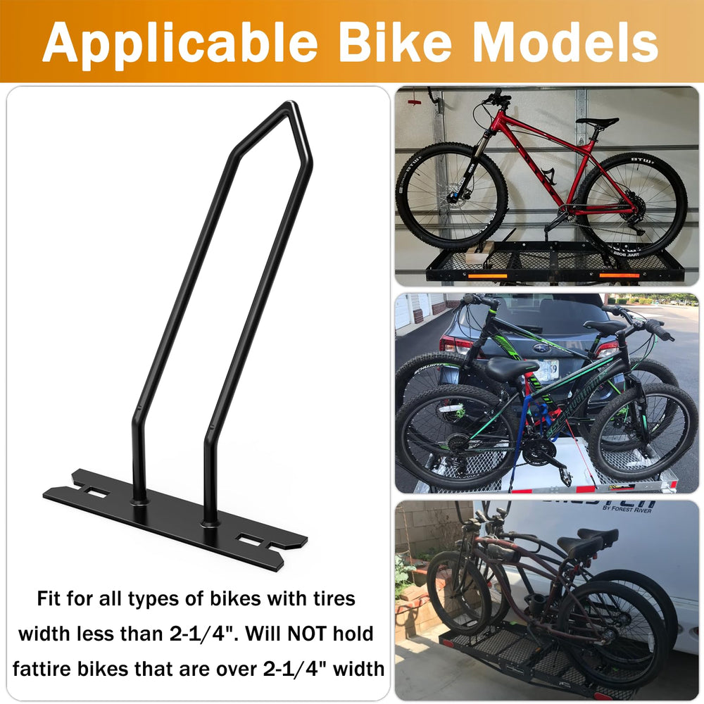 Famiron CC-125 installed on Cargo Caddy demonstrating secure two-bike mounting