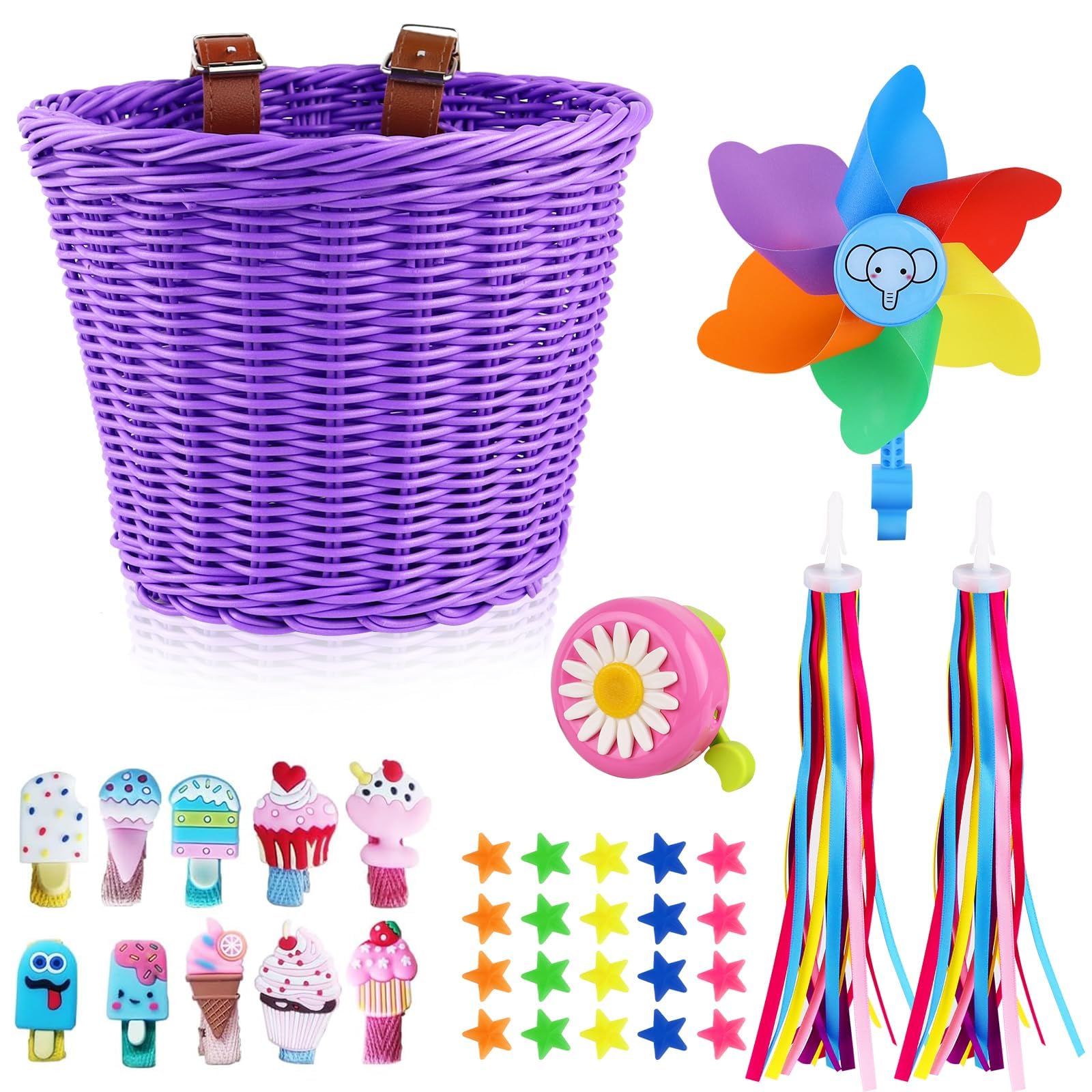 FANOVO purple front basket showing storage benefit
