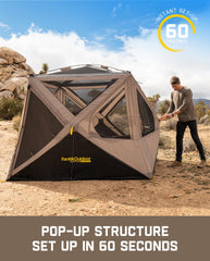 FanttikOutdoor close-up of 300D floor fabric showing durable protection