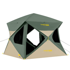 FanttikOutdoor front view of the tent showing pop-up cabin and easy entry benefit
