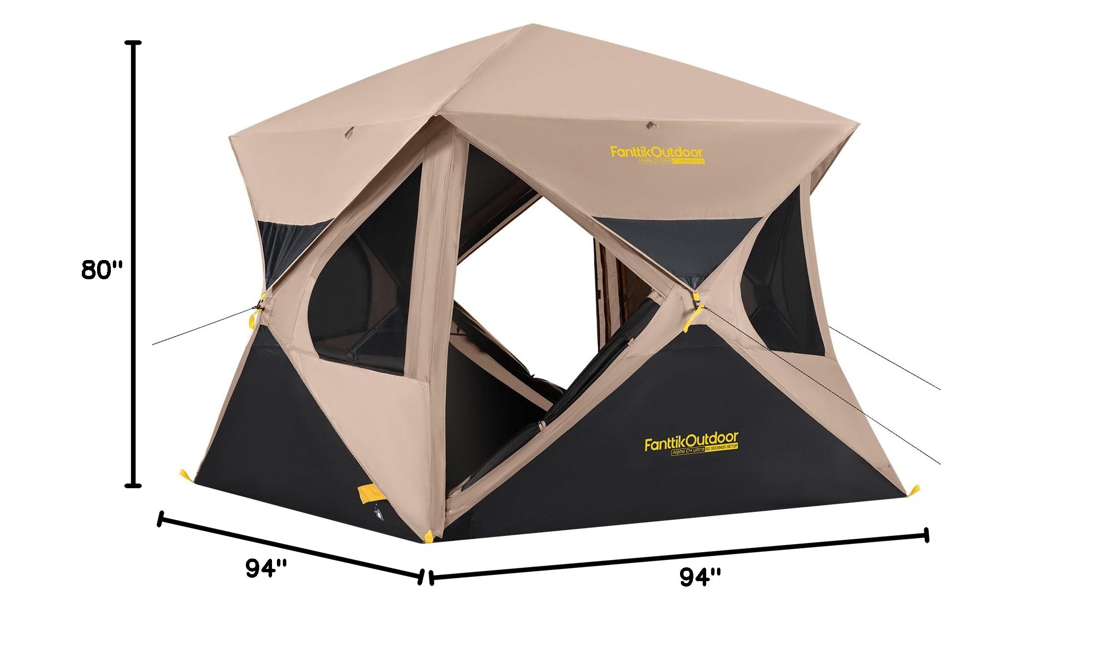 FanttikOutdoor tent at overlanding site showing practical car-camping use