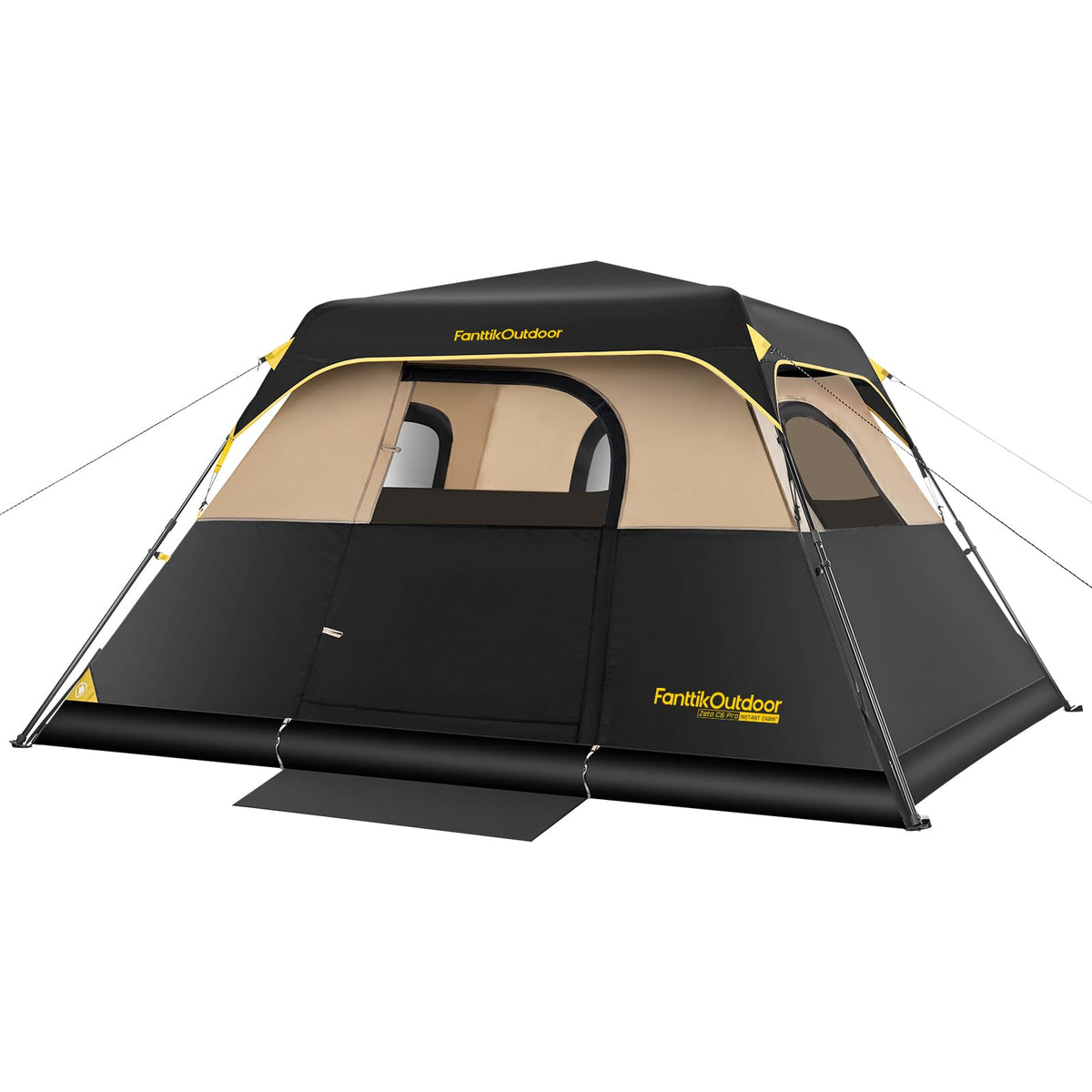 FanttikOutdoor front view of khaki Zeta C6 Pro tent showing quick setup benefit