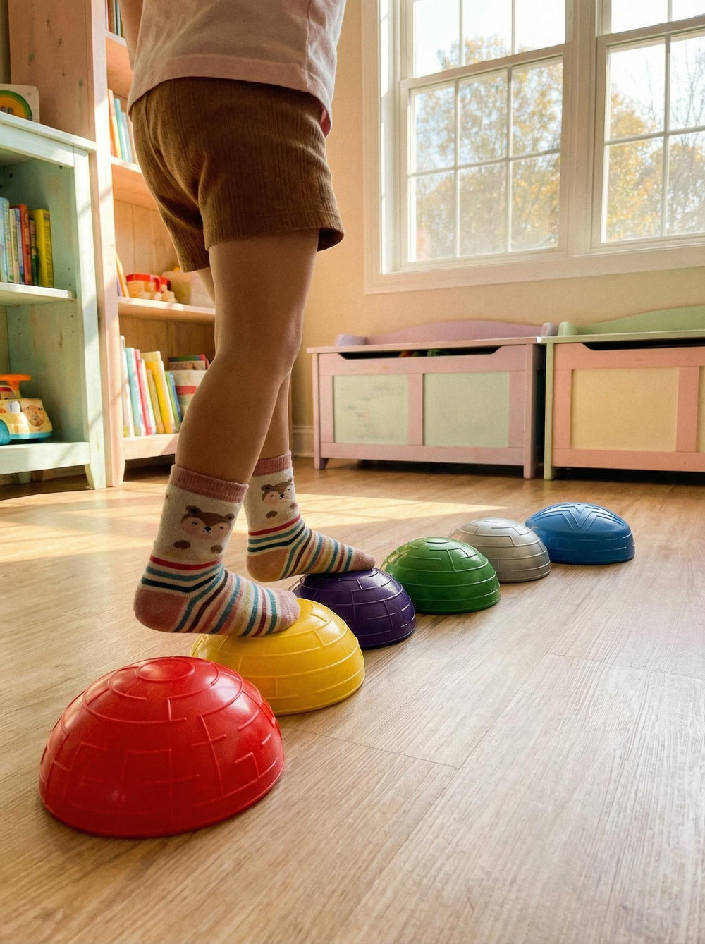 Fasmov six pods in multiple colors demonstrating group or family use