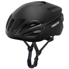 Favoto helmet front view showing sleek shell and protection benefit