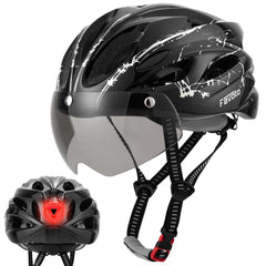 Favoto helmet front view showing visor and shell for sun protection