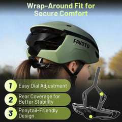 Favoto helmet top vents showing airflow advantage
