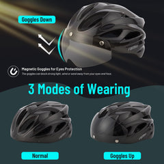 Favoto magnetic goggles close-up highlighting easy attach-detach convenience