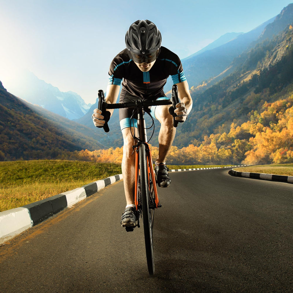 Favoto helmet in hand for scale showing lightweight portability benefit