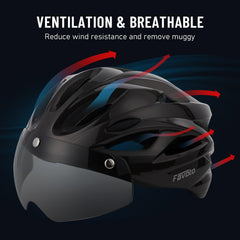 Favoto side profile emphasizing vents and aerodynamic comfort benefits