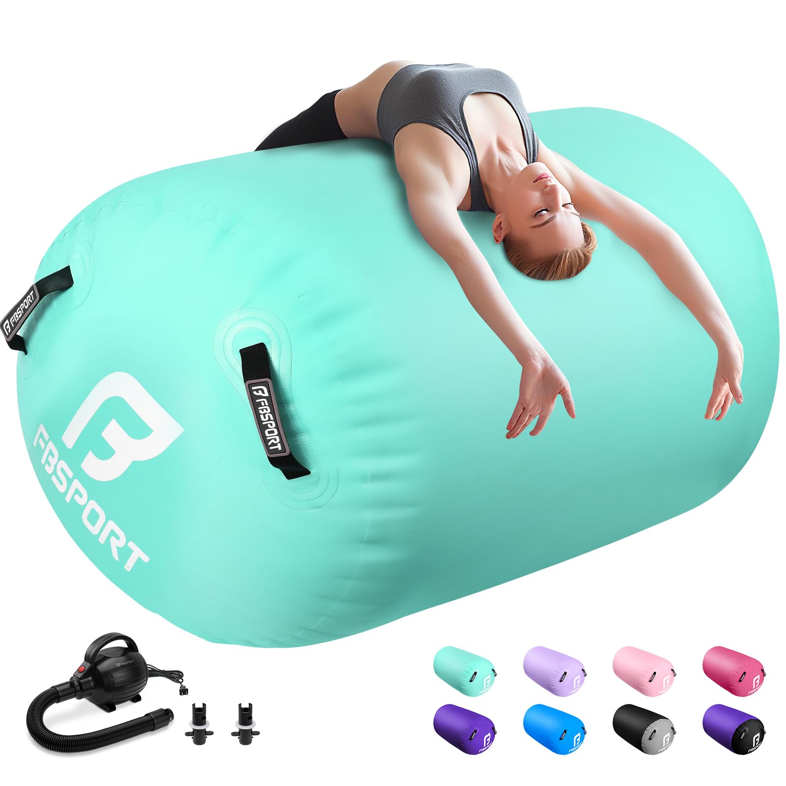 FBSPORT air roller front view showing stable training surface and safety