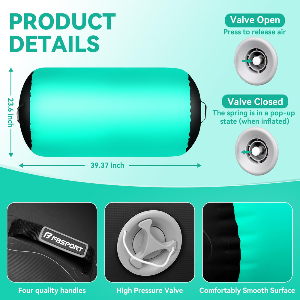 FBSPORT air roller textured surface close-up with wear-resistant finish benefit