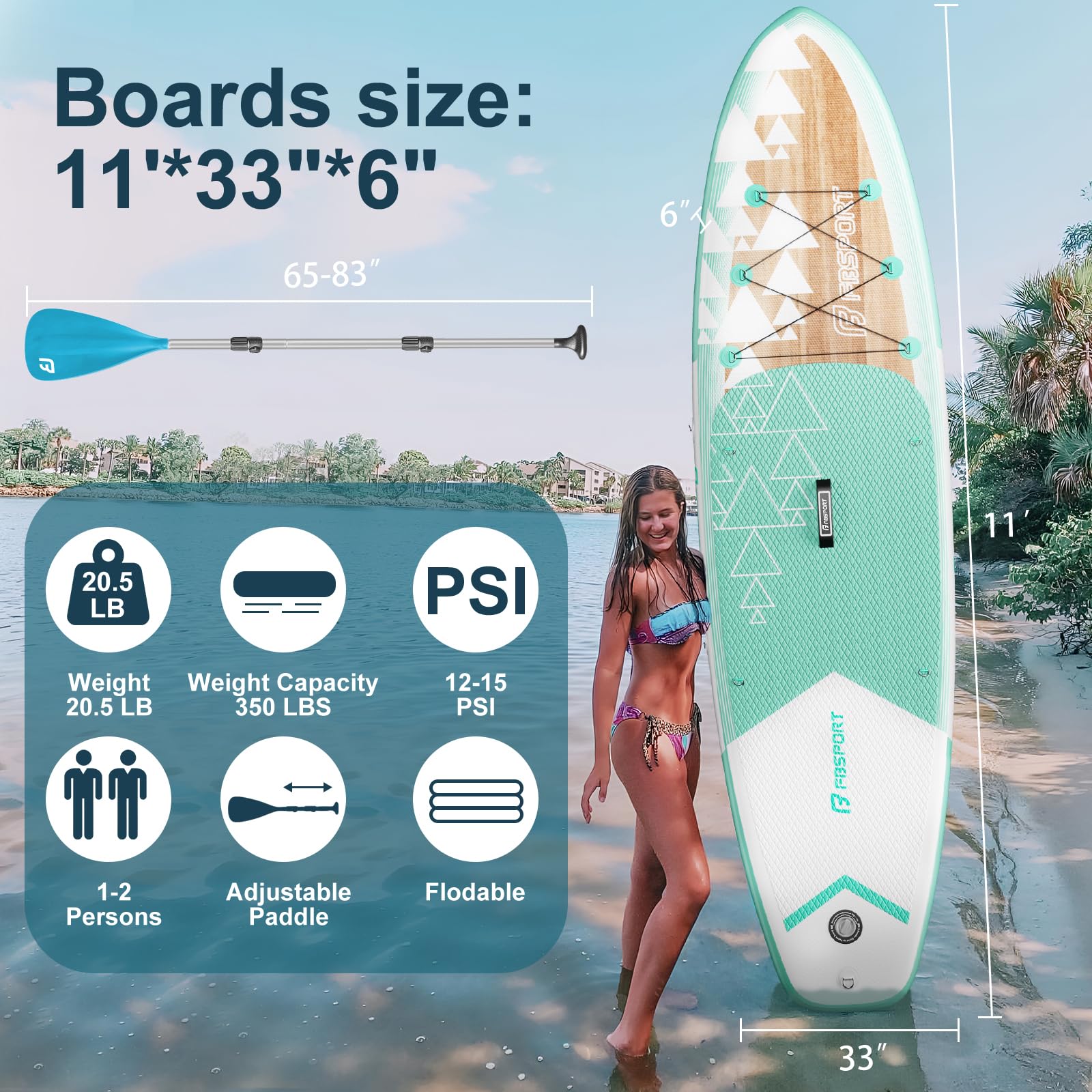 FBSPORT close-up of textured non-slip deck pad for secure yoga balance