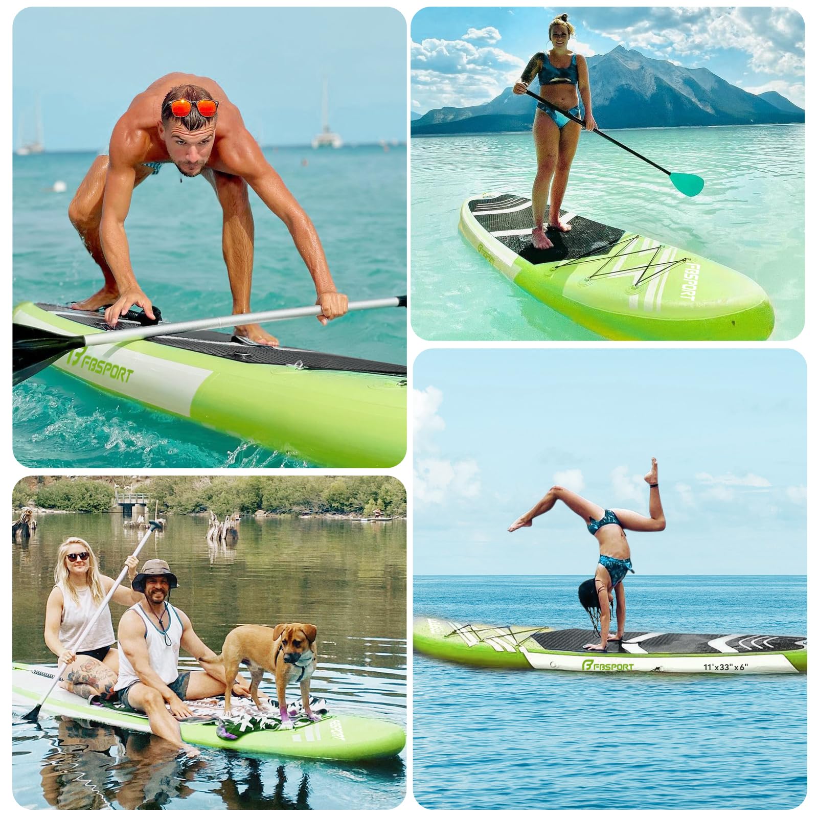 FBSPORT rider on water using board for cruising and balance exercises
