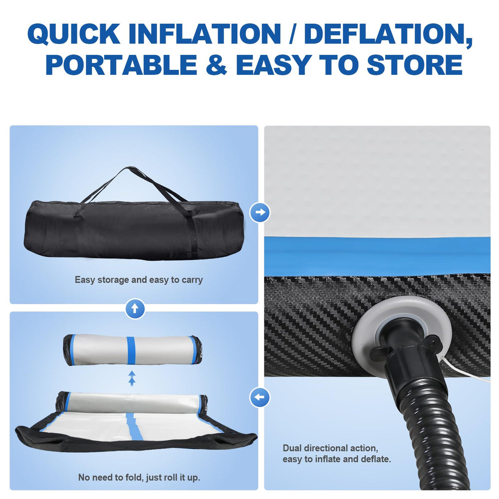 FBSPORT inflatable mat floating on calm water for beach and water training