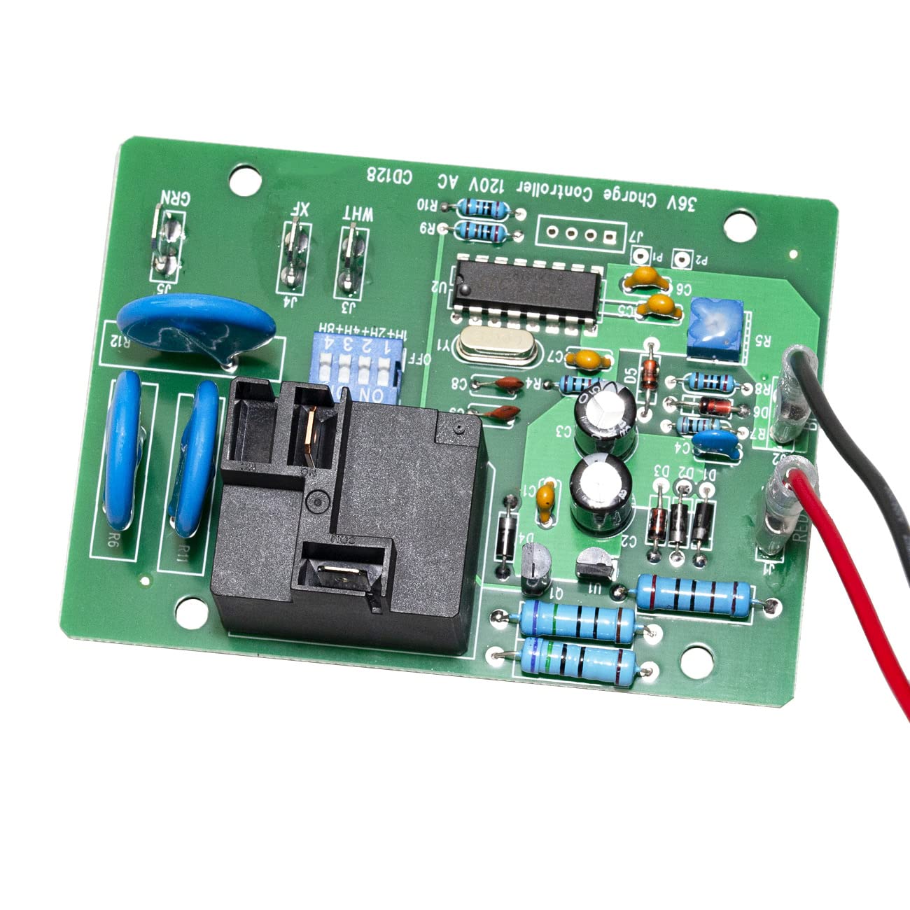 FBULWSEC detail of relay and capacitors demonstrating robust components and reliable switching