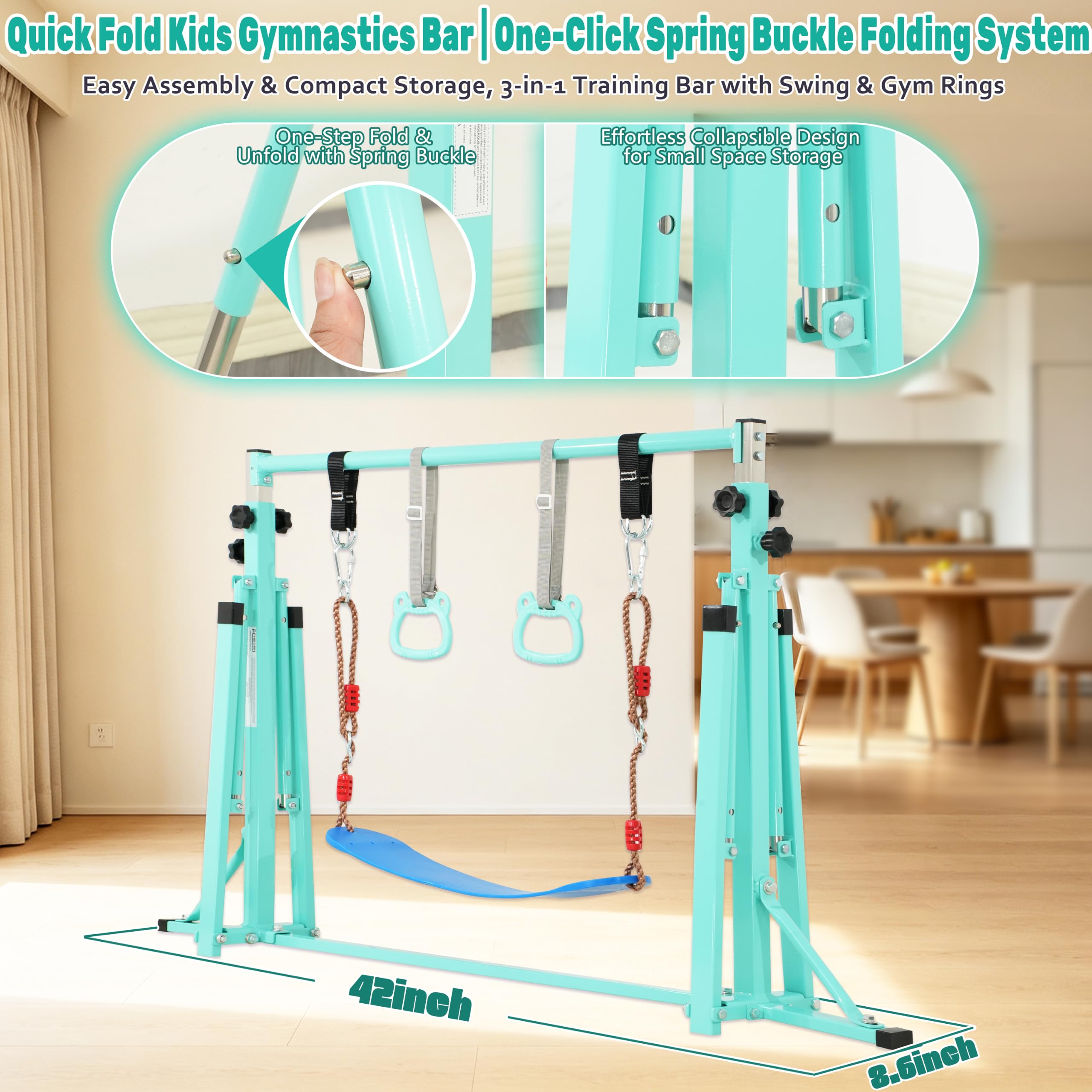 FC FUNCHEER kid using bar lifestyle image showing active, supervised practice