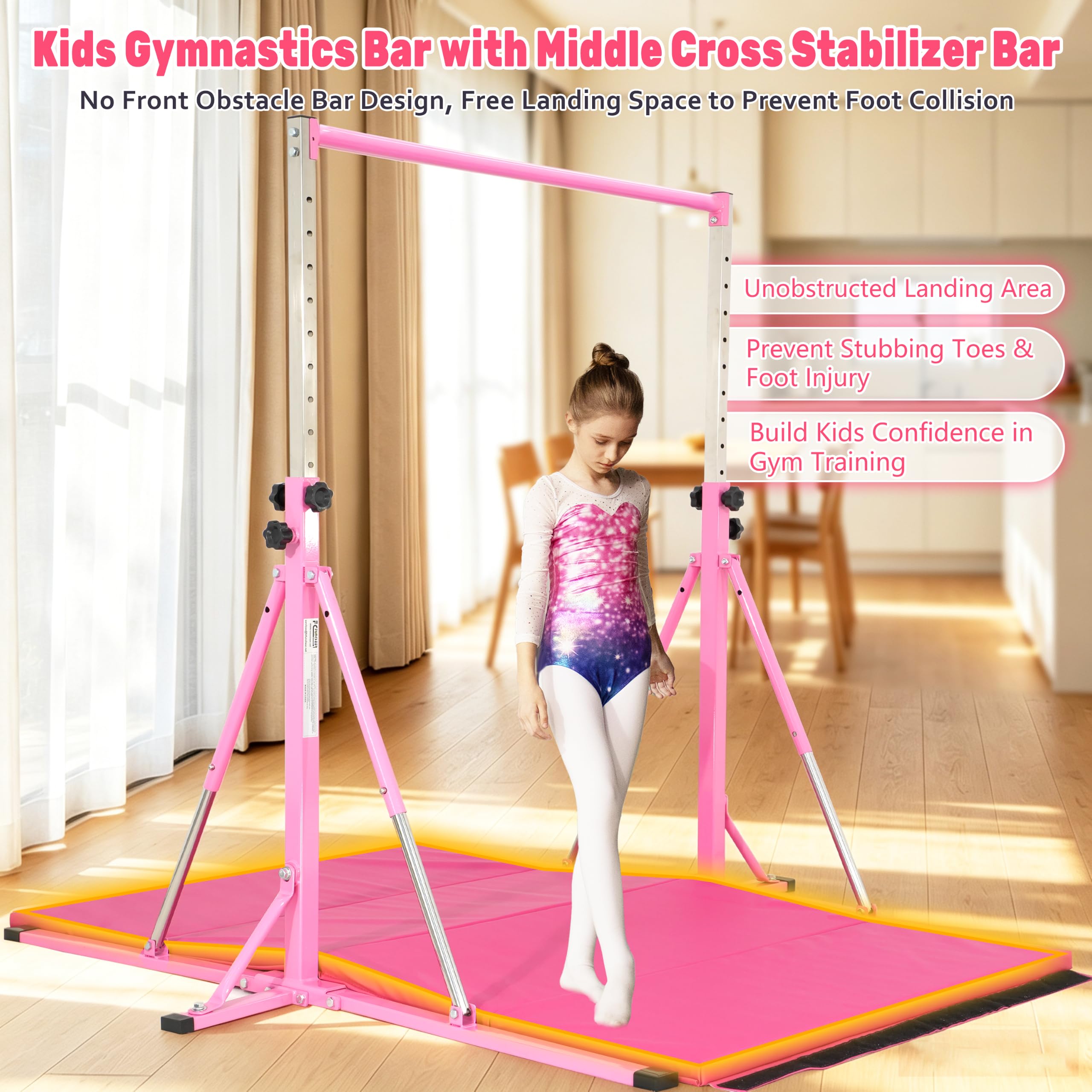 FC FUNCHEER side view of triangle base showing stability and balance