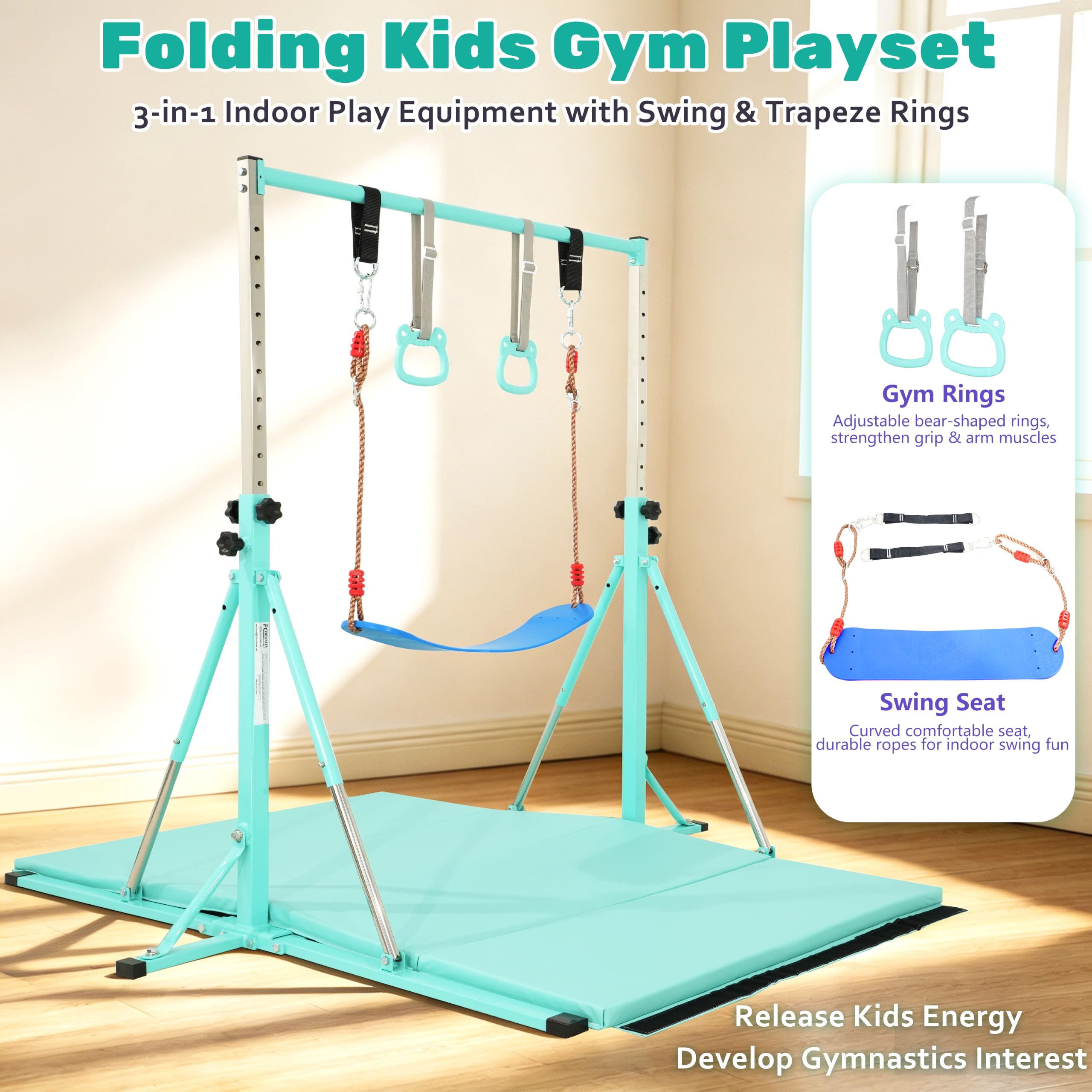 FC FUNCHEER with mat safety padded layout offering landing protection